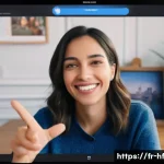 Home 21 비대면 수업에서의 감정 지능 활용하기 - A warm and inviting virtual classroom scene featuring a diverse group of French-speaking students en...