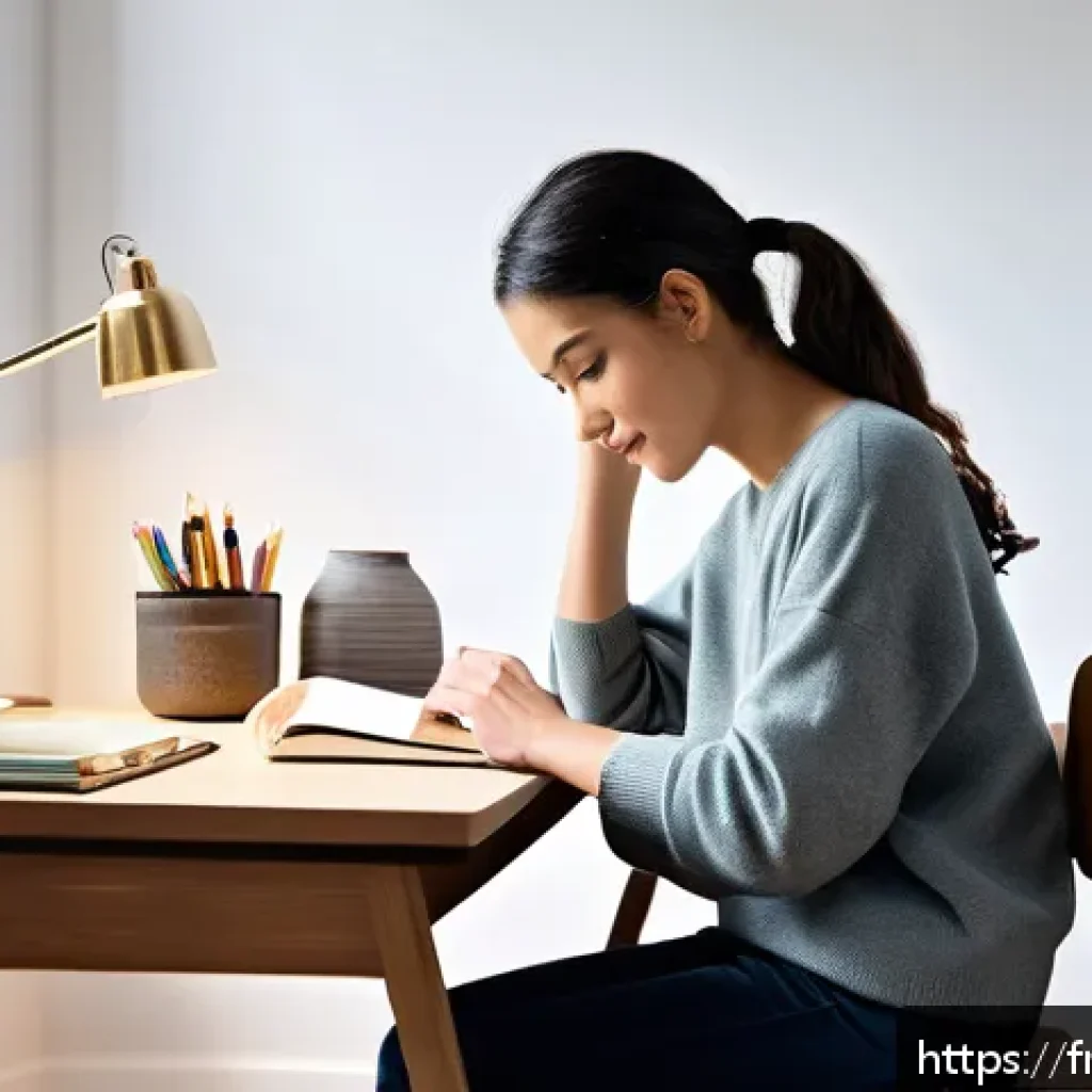 온라인 강의에서 시간 관리하기 - A bright, modern home study corner bathed in natural daylight, featuring a sleek desk with a comfort...